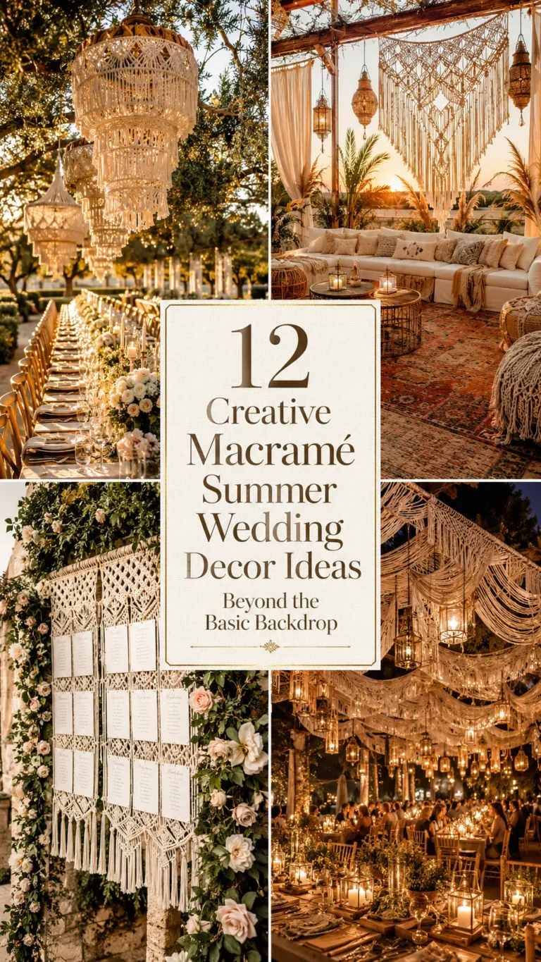 Creative Macramé Summer Wedding Decor Ideas Beyond the Basic Backdrop