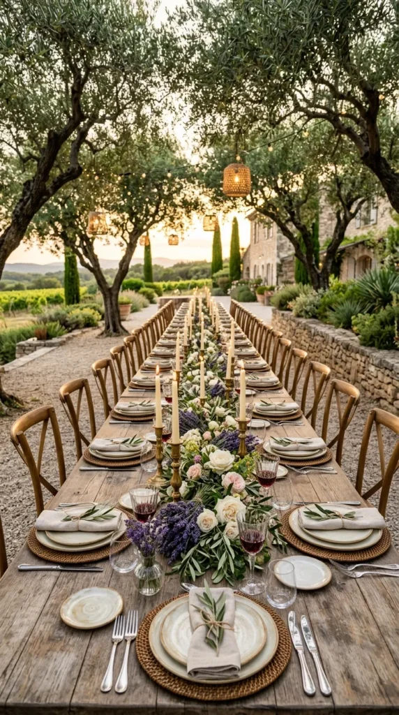 Decorate Long Farmhouse Tables with Lavender