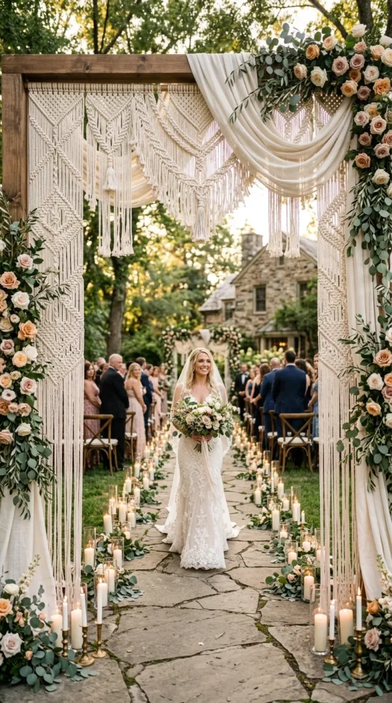 Design a Macramé Ceremony Aisle Entrance