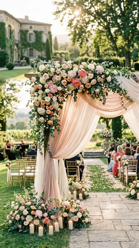 Design a Romantic Blush Ceremony Backdrop