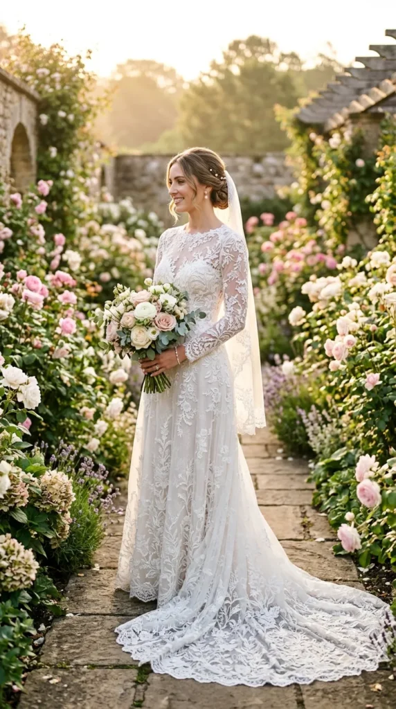 Elegant Long-Sleeve Lace Dress
