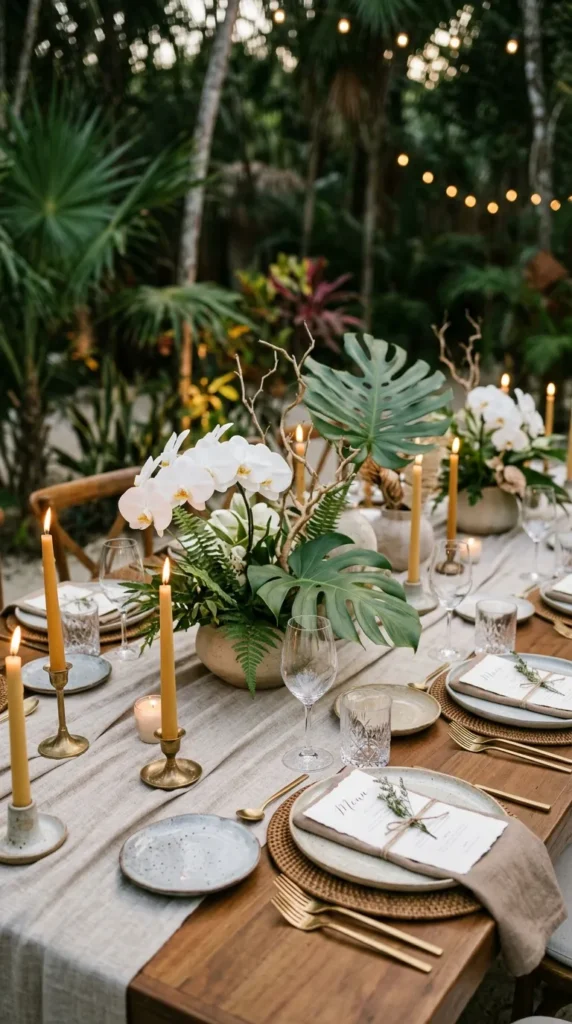 Embrace Low, Organic Centerpieces
