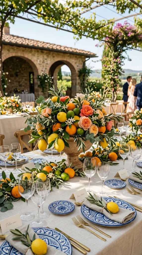 Fill Reception Tables with Fresh Citrus Centerpieces
