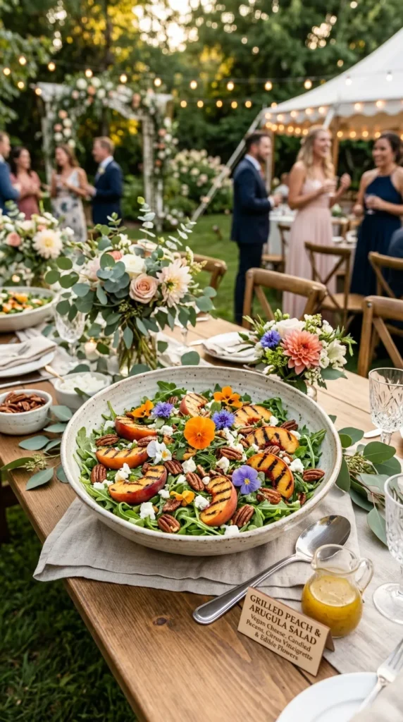 Grilled Peach & Arugula Salad