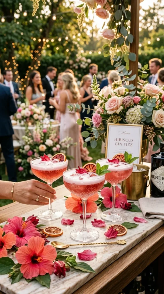 Hibiscus Gin Fizz