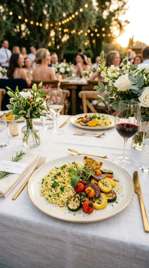 Lemon Herb Orzo with Roasted Vegetables