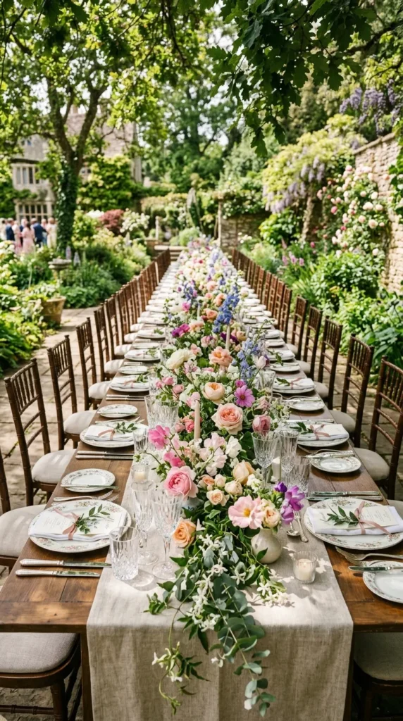 Let Flowers Spill Across Reception Tables