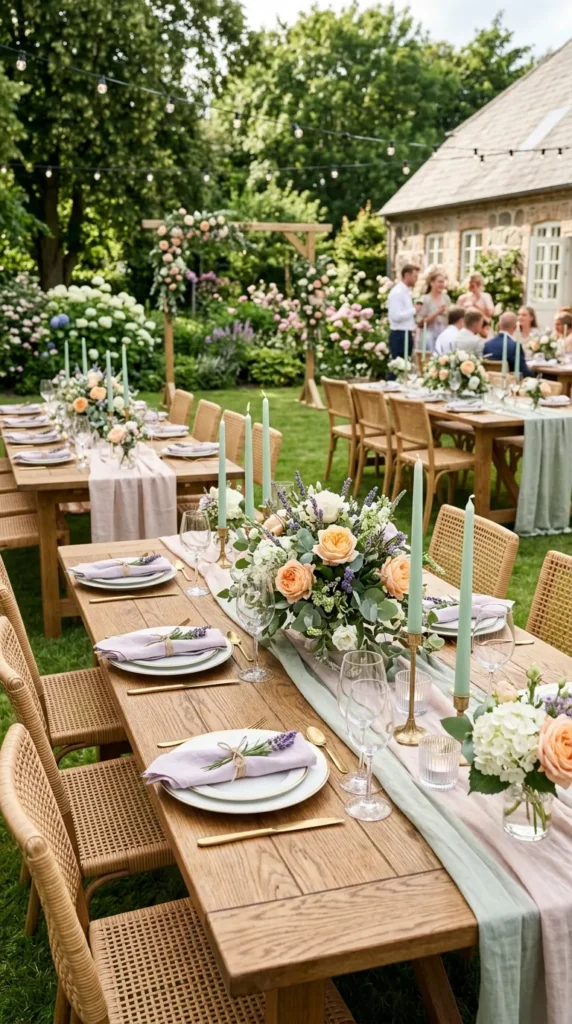 Mix Pastels with Natural Wood Tones