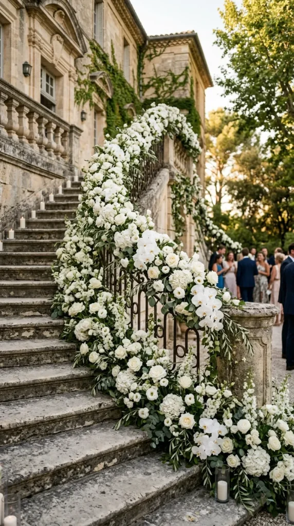 Pair White Florals with Historic Architecture