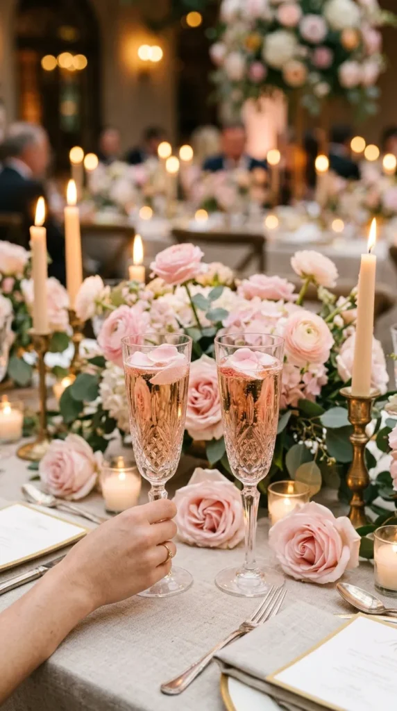 Rose Petal Champagne Cocktail