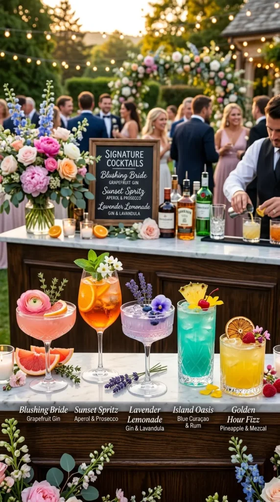 Serve Colorful Signature Cocktails