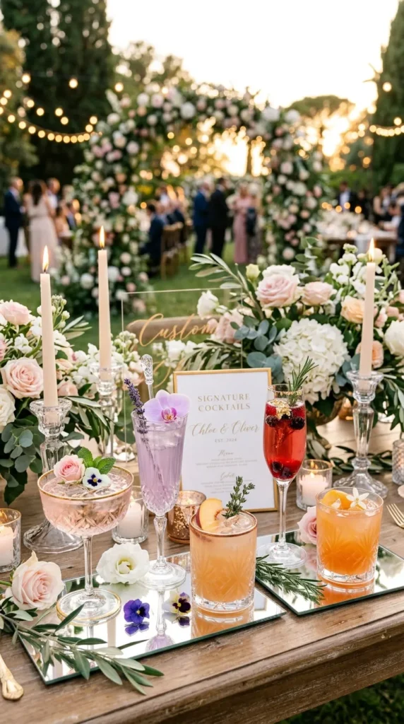 Signature Bloom Cocktail Inspired by Your Wedding Palette