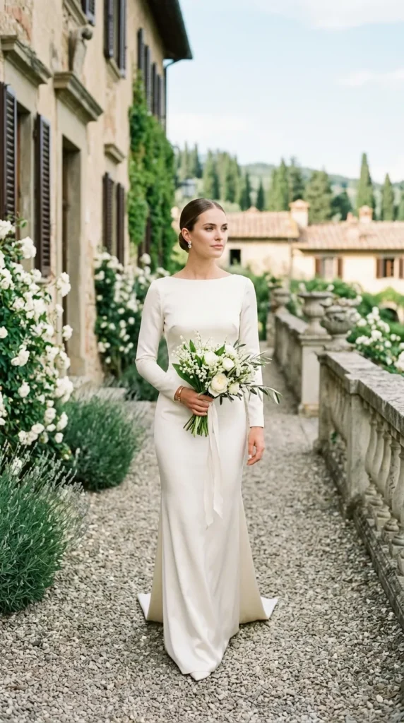 Sleek Satin Column Dress