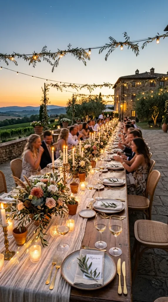 Style Long Outdoor Tables Beneath the Sky