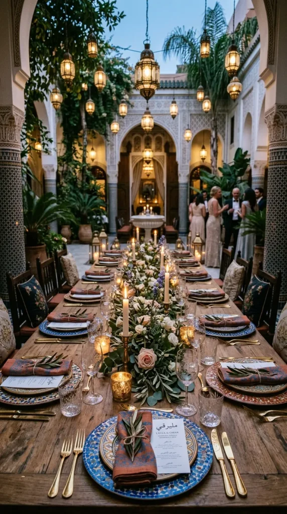 Style Long Tables with Mosaic-Inspired Details