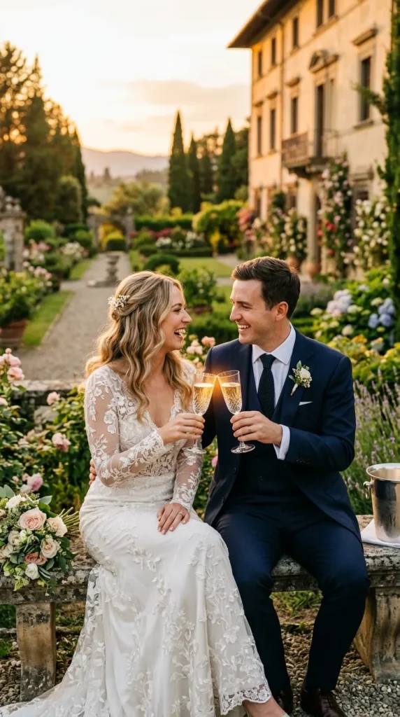Sunset Champagne Toast Portraits