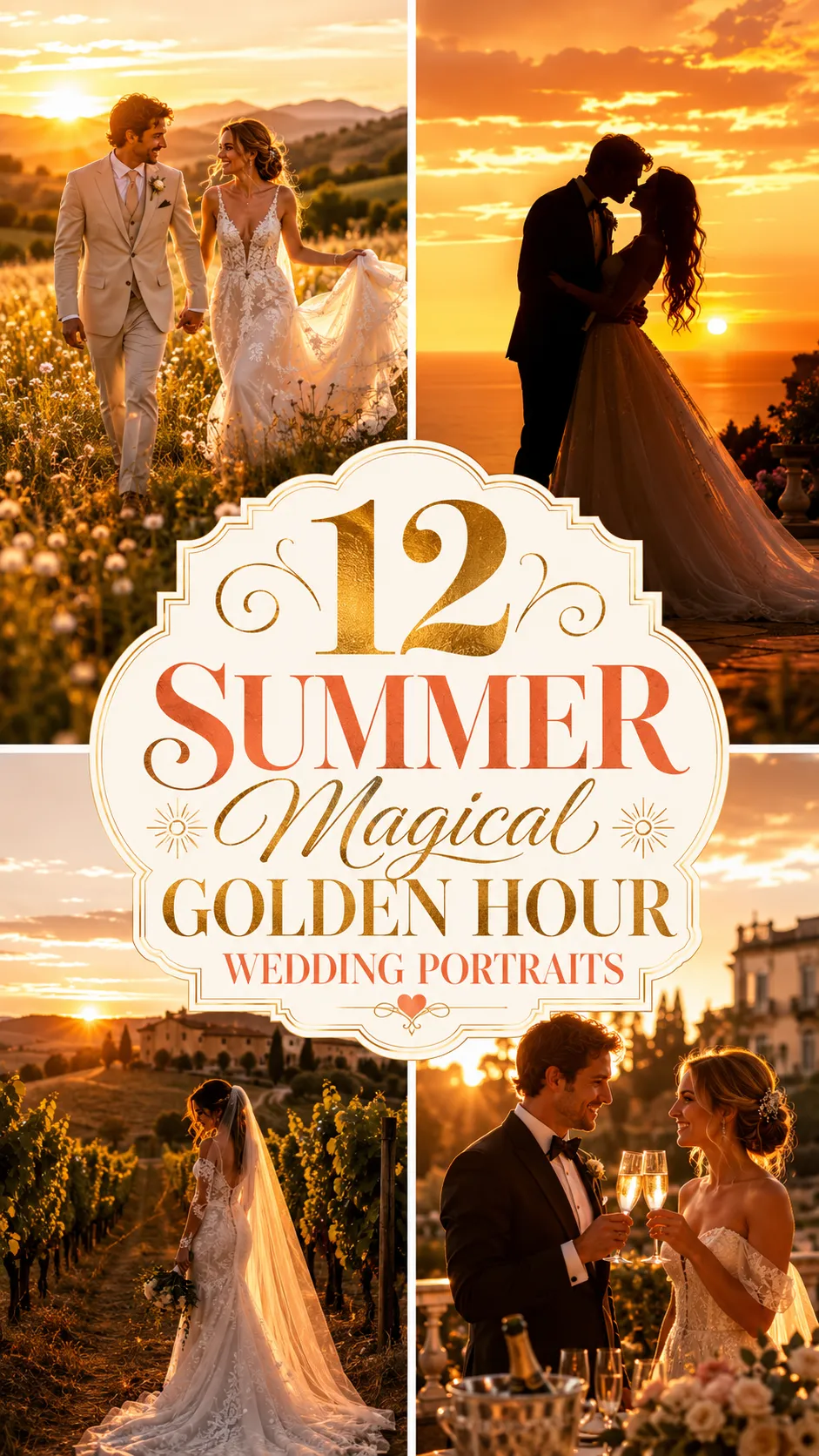 Sunset Wedding Photos Summer Magical Golden Hour Portraits to Inspire Your Timeline