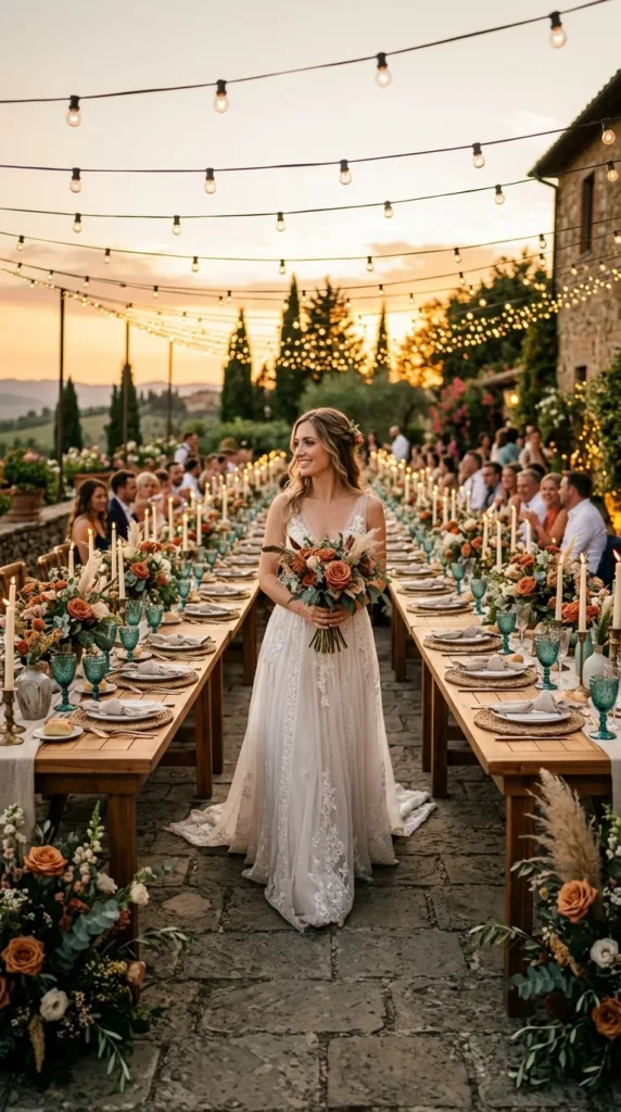 Terracotta, Teal & Golden Sunset Tones