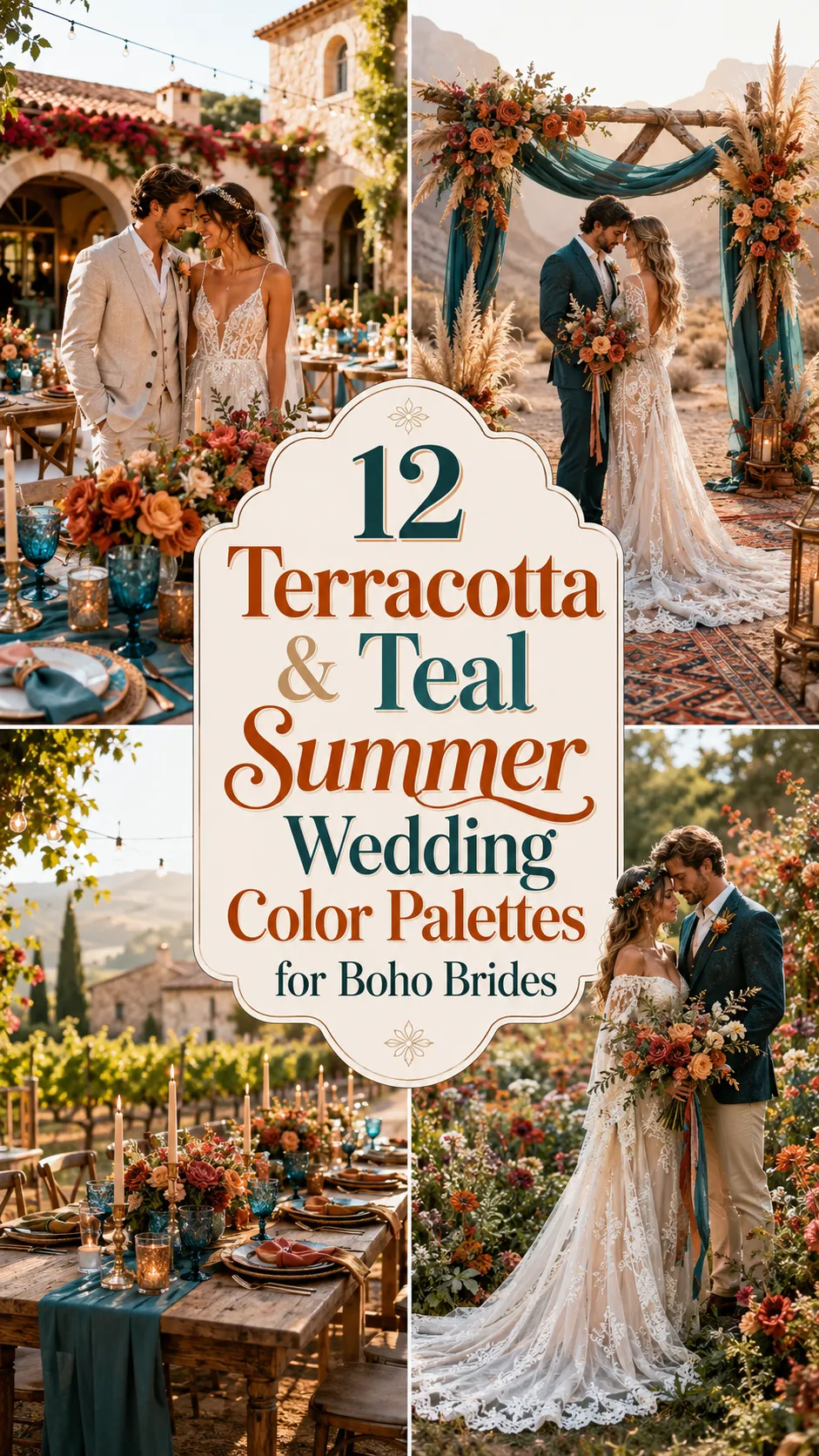 Terracotta & Teal Summer Wedding Color Palettes