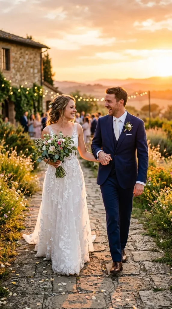 The Just Married Sunset Moment