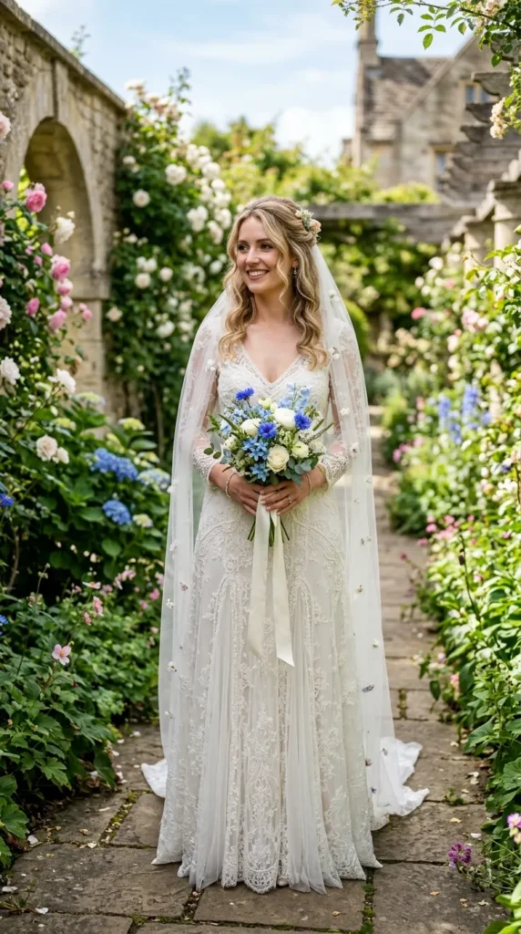The Soft Blue Summer Posy