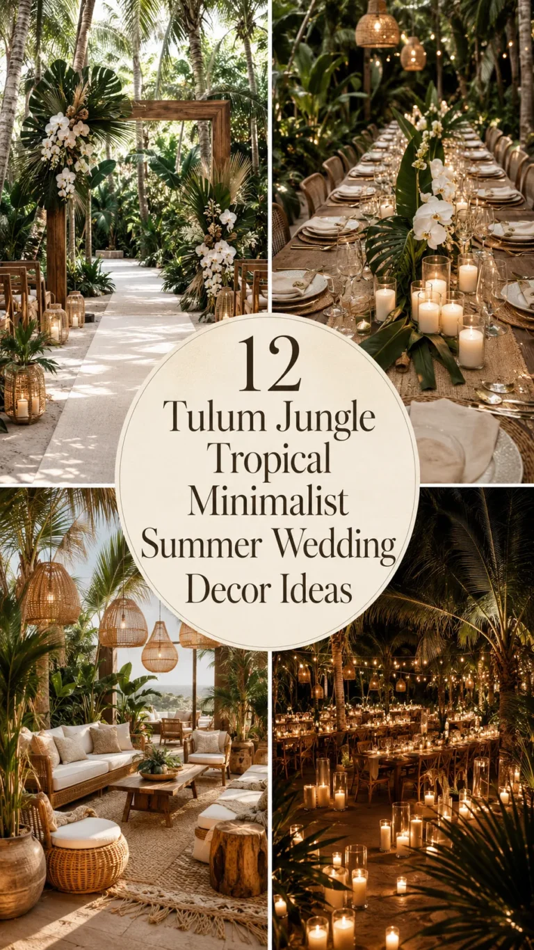 Tulum Jungle: Tropical Minimalist Summer Wedding Decor Ideas