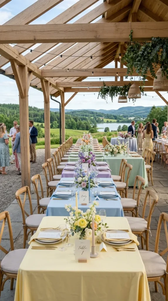 Use Color-Blocked Reception Tables
