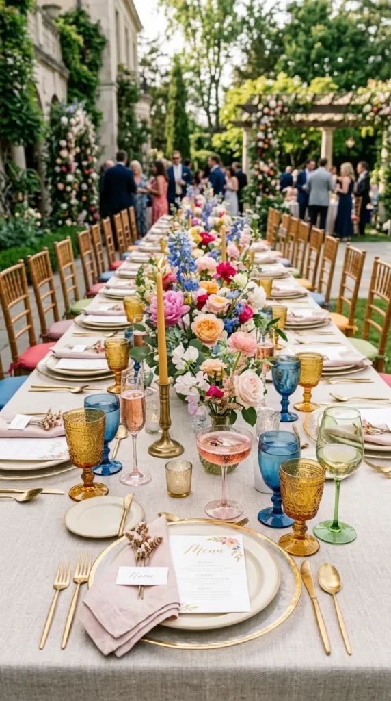 Use Colorful Glassware at Every Place Setting