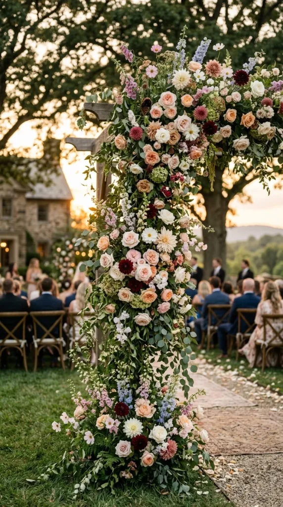 Use Wild Yet Intentional Floral Arrangements