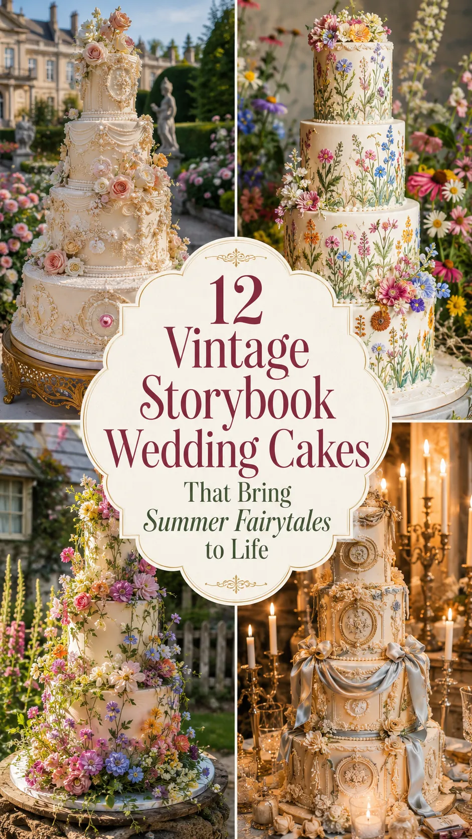 Vintage Storybook Wedding Cakes That Bring Summer Fairytales to Life