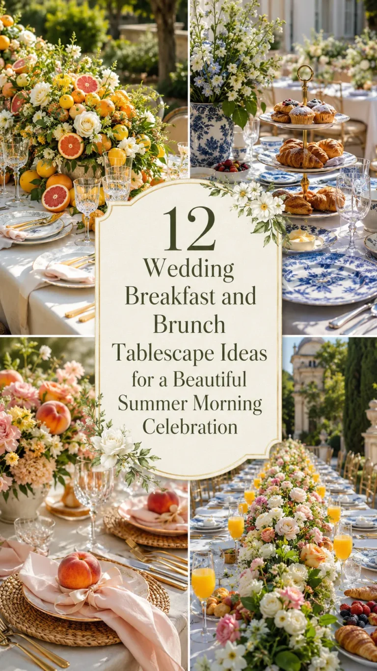 Wedding Breakfast and Brunch Tablescape Ideas for a Beautiful Summer Morning Celebration
