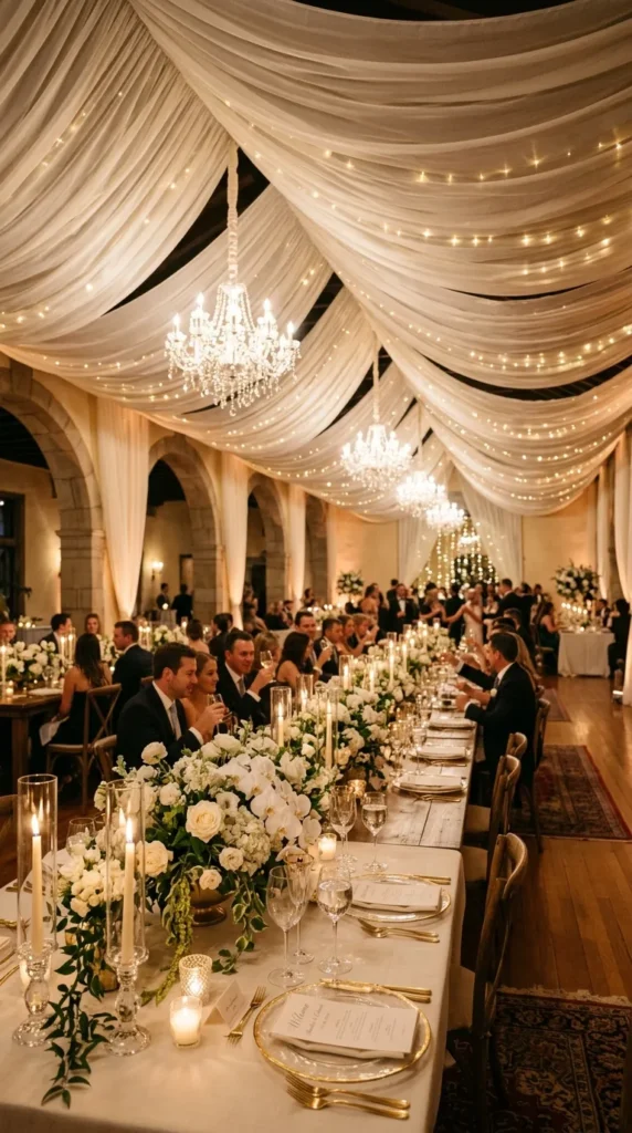 A Draped Ceiling Reception