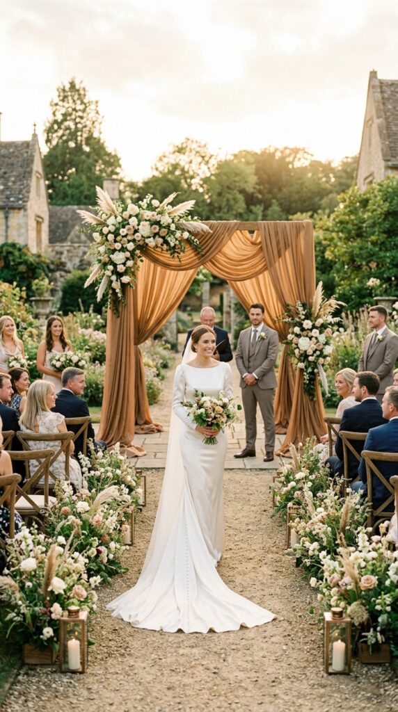 Add Caramel-Colored Linen Draping