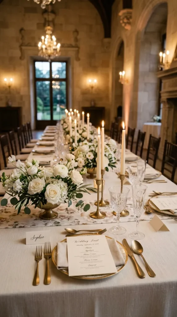 Add Gold Accents Throughout the Reception