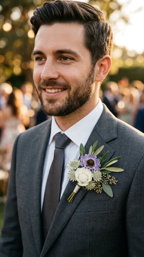 Add a Seasonal Floral Boutonniere