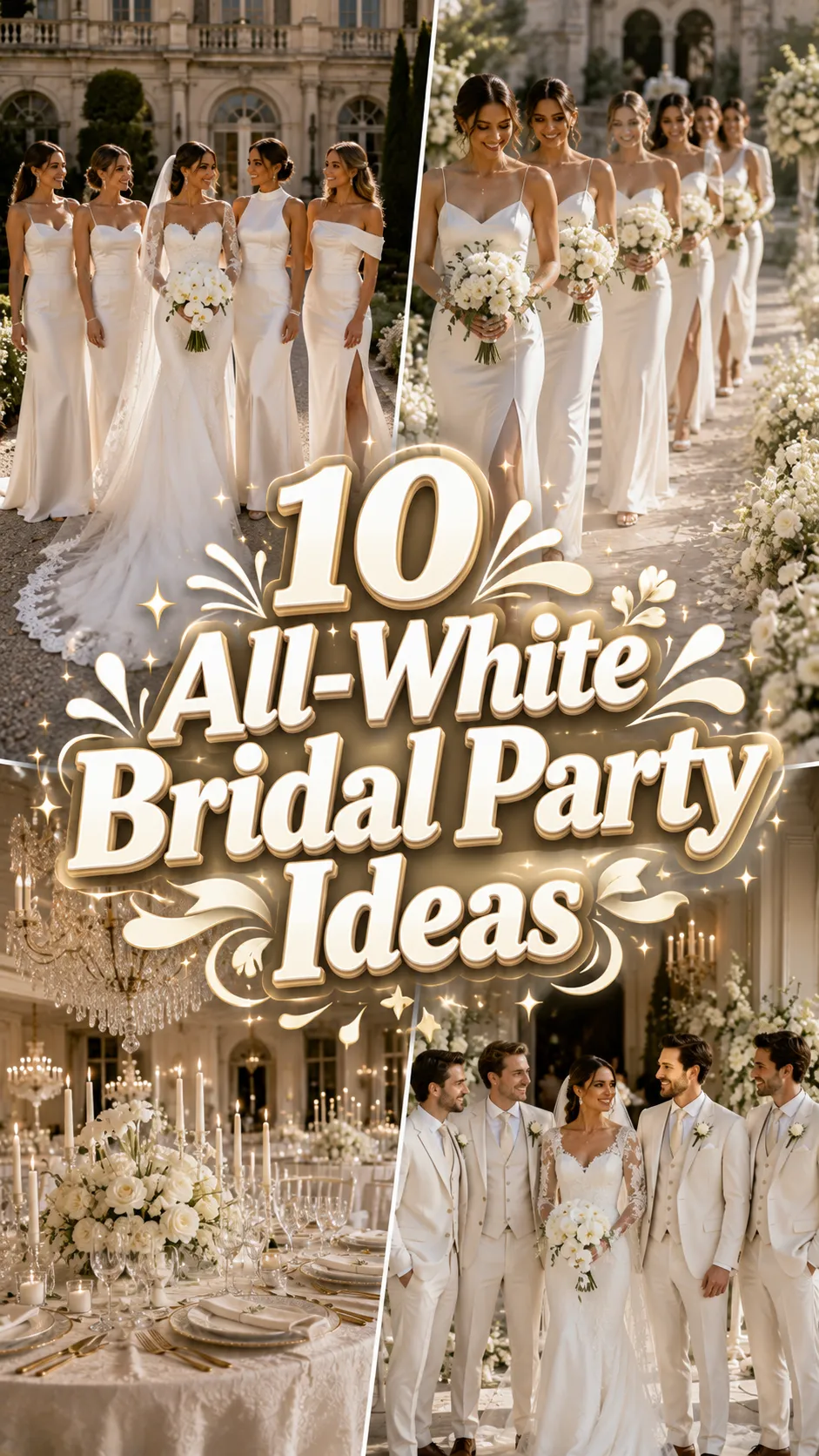 All-White Bridal Party Ideas for a Chic & Elegant Wedding