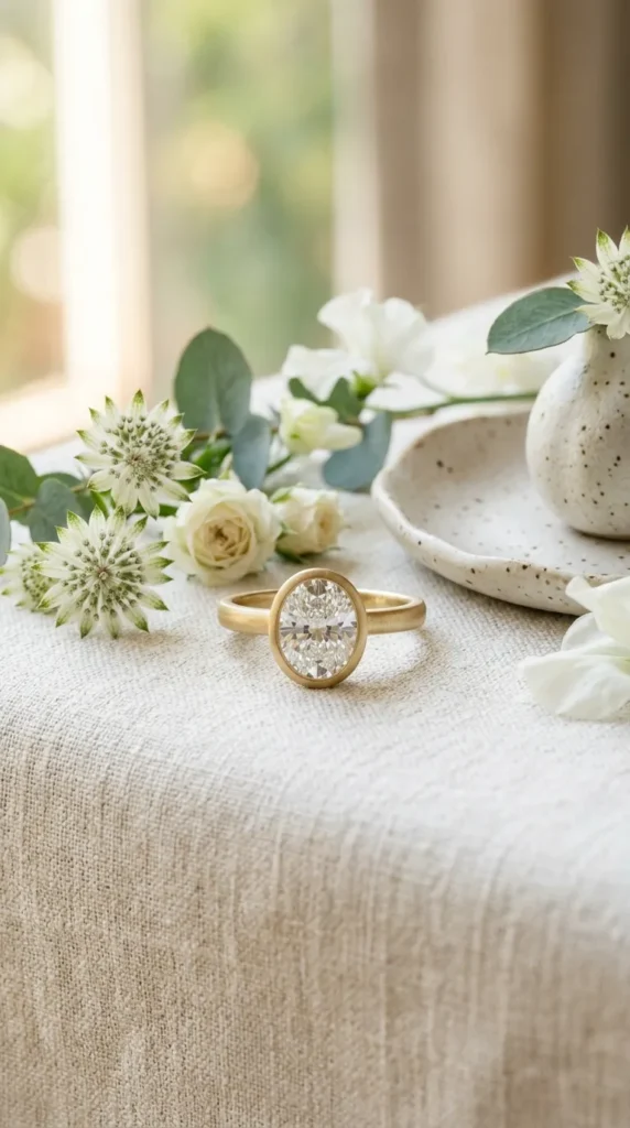 Bezel Set Diamond Ring