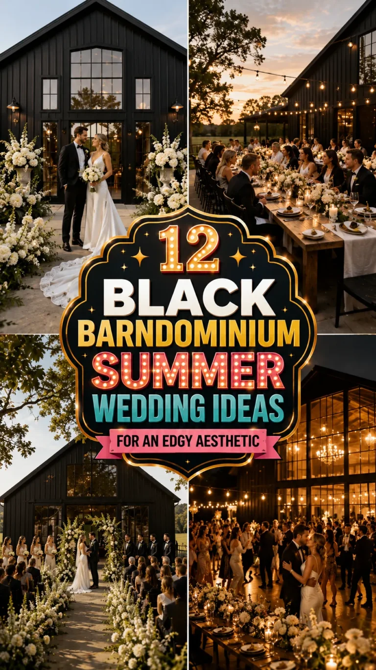 Black Barndominium Summer Wedding Ideas for an Edgy Aesthetic