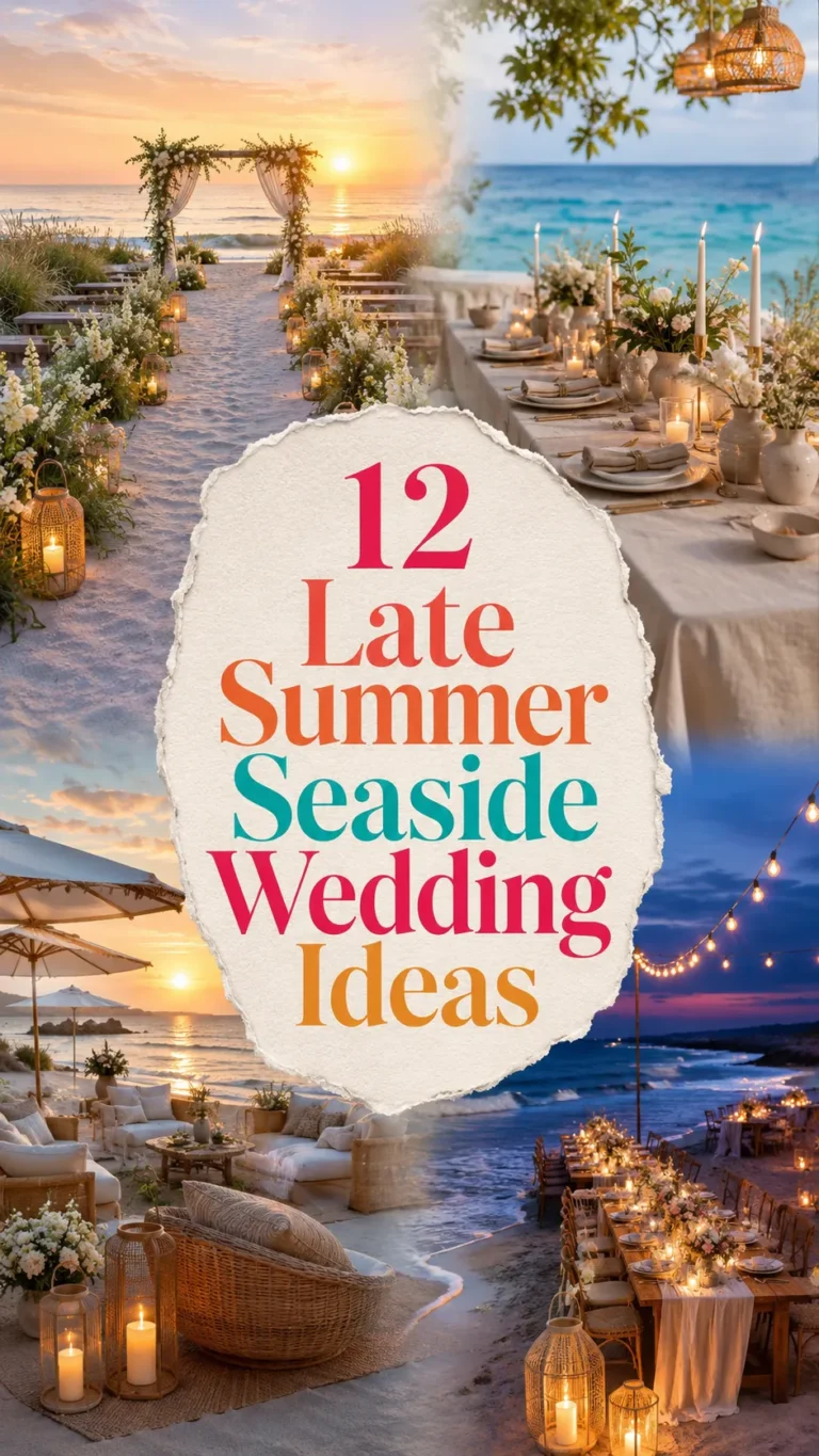 Breezy and Elegant Late Summer Seaside Wedding Ideas