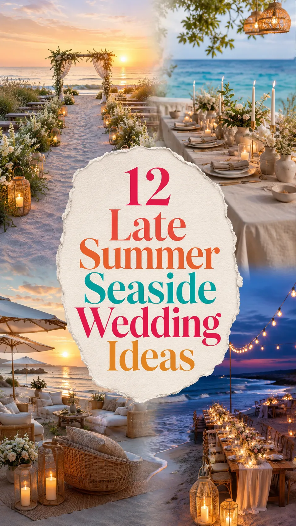 Breezy and Elegant Late Summer Seaside Wedding Ideas