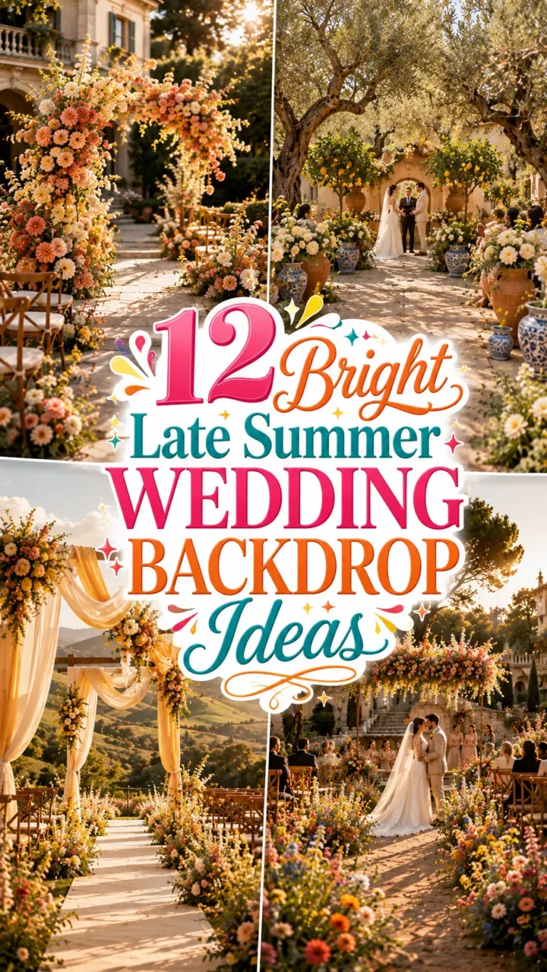 Bright Late Summer Wedding Backdrop Ideas for an Unforgettable Ceremony