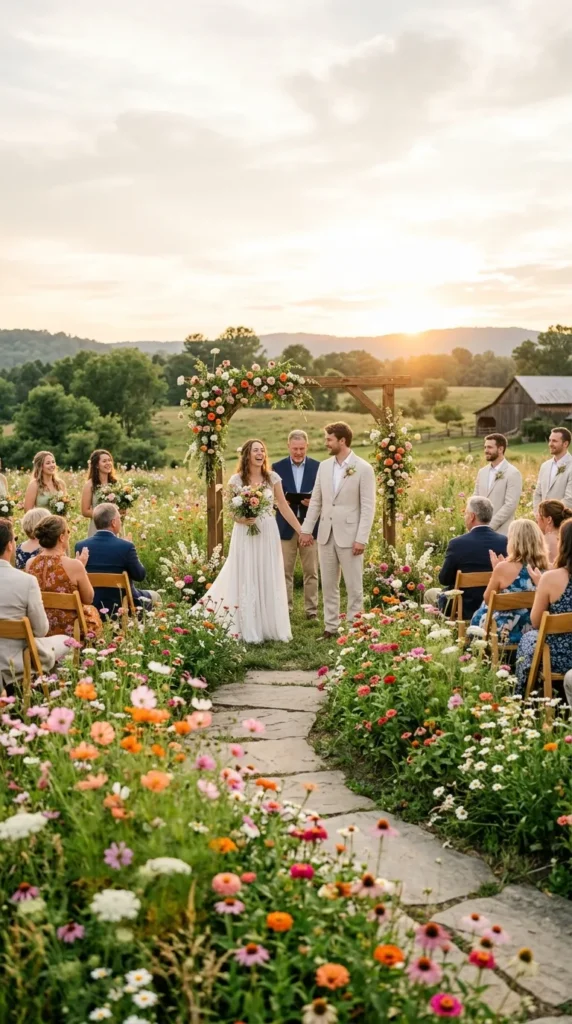 Bright Wildflower Meadow Backdrop