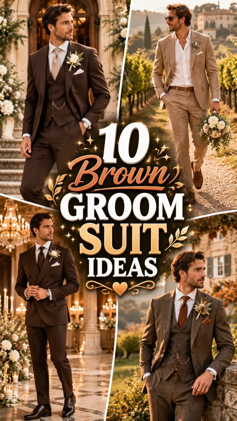 Brown Groom Suit Ideas for a Timeless & Sophisticated Wedding Look