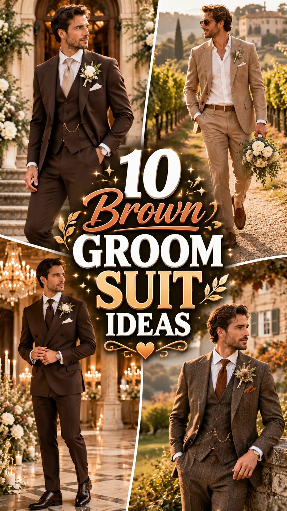 Brown Groom Suit Ideas for a Timeless & Sophisticated Wedding Look