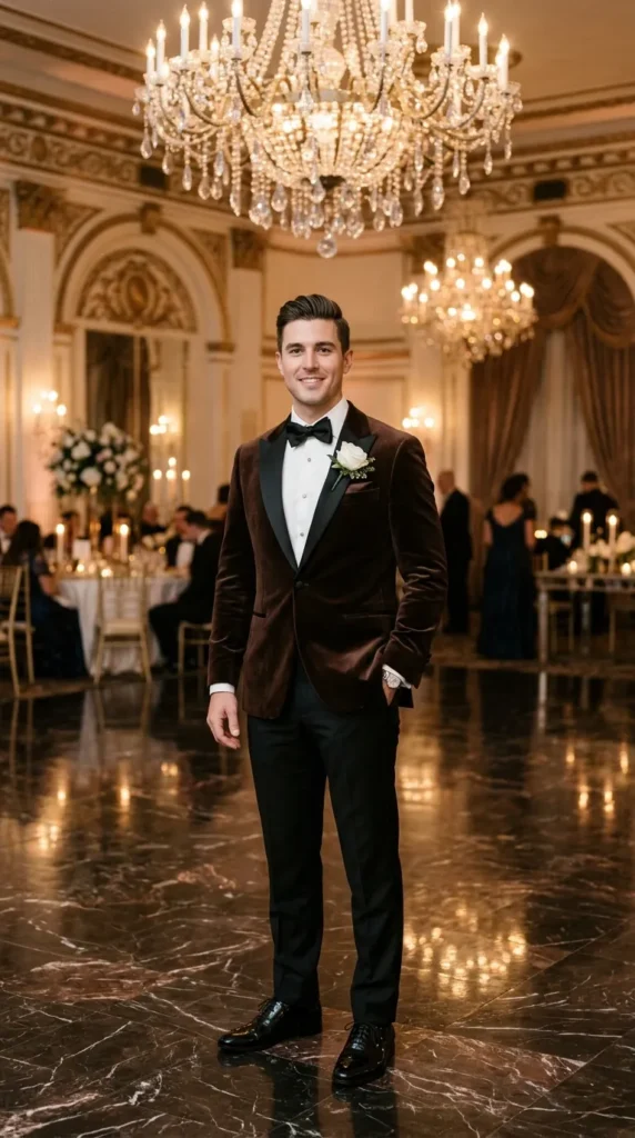 Brown Velvet Dinner Jacket