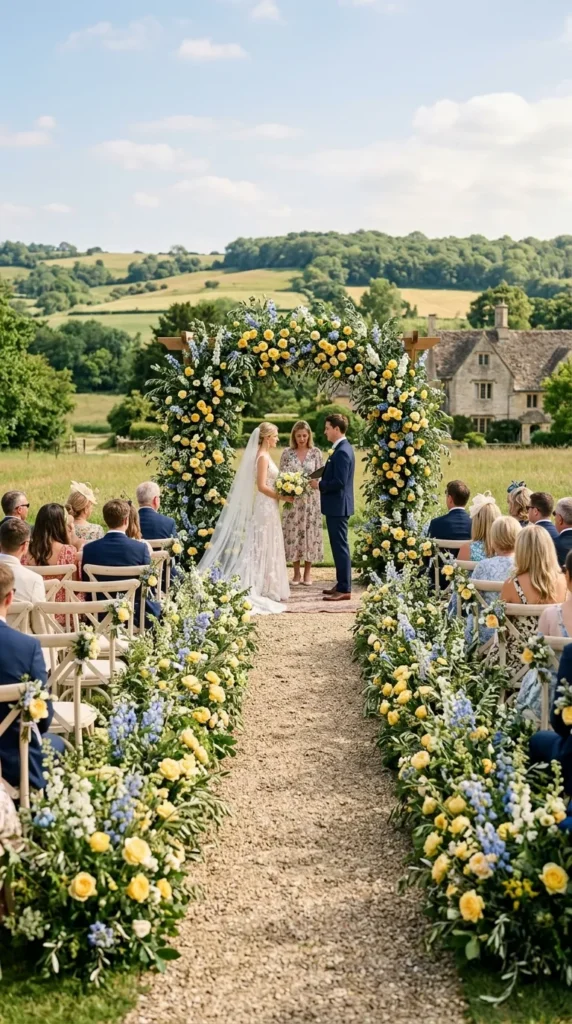 Butter Yellow, Olive & Bluebell