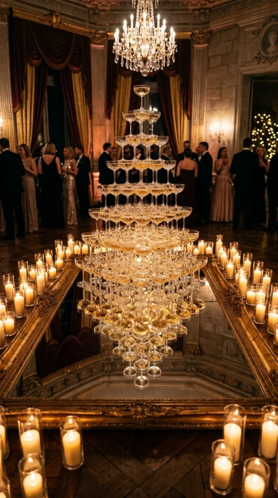 Candlelit Champagne Display