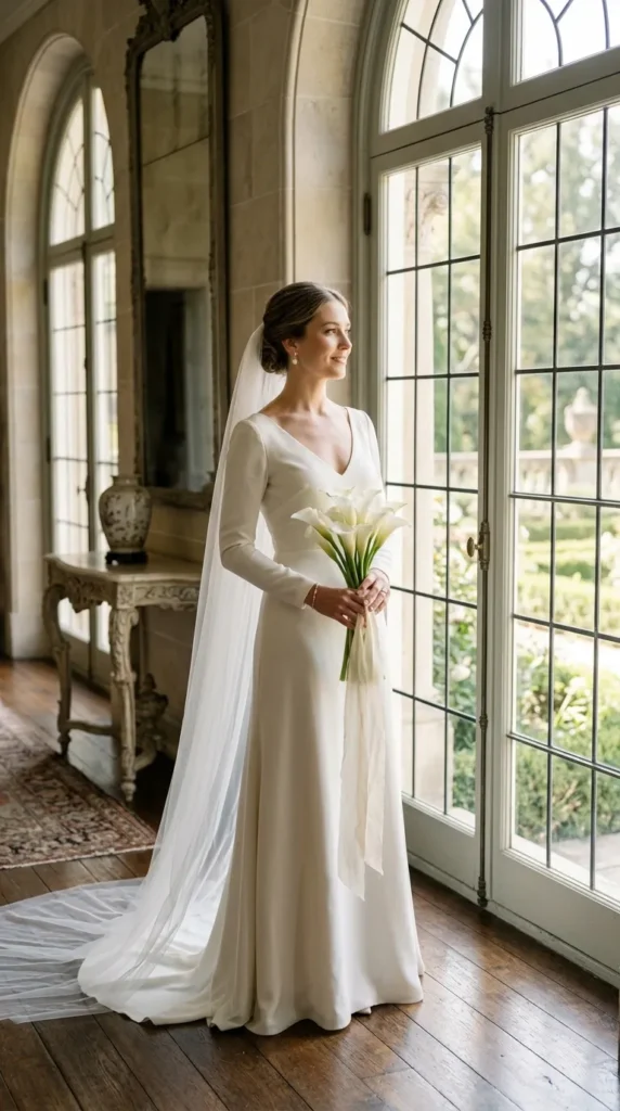 Carry a Minimalist White Calla Lily Bouquet