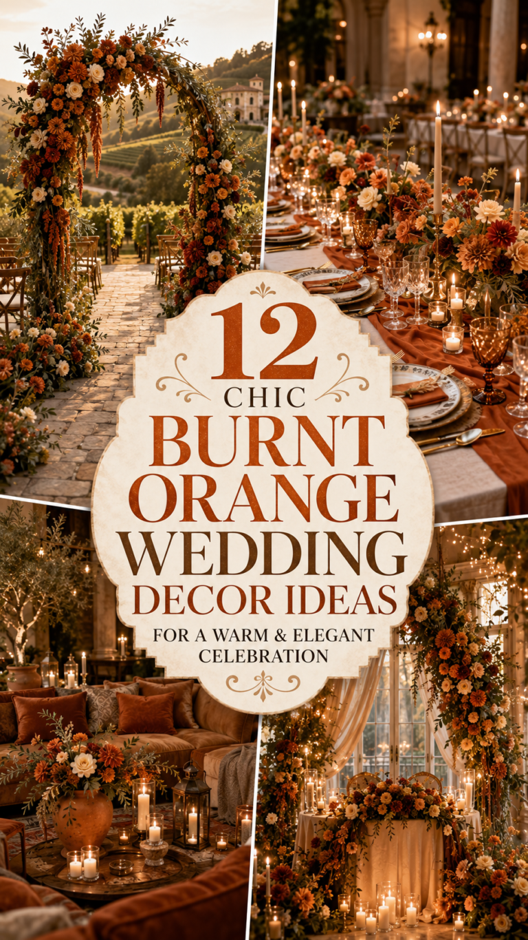 Chic Burnt Orange Wedding Decor Ideas for a Warm & Elegant Celebration
