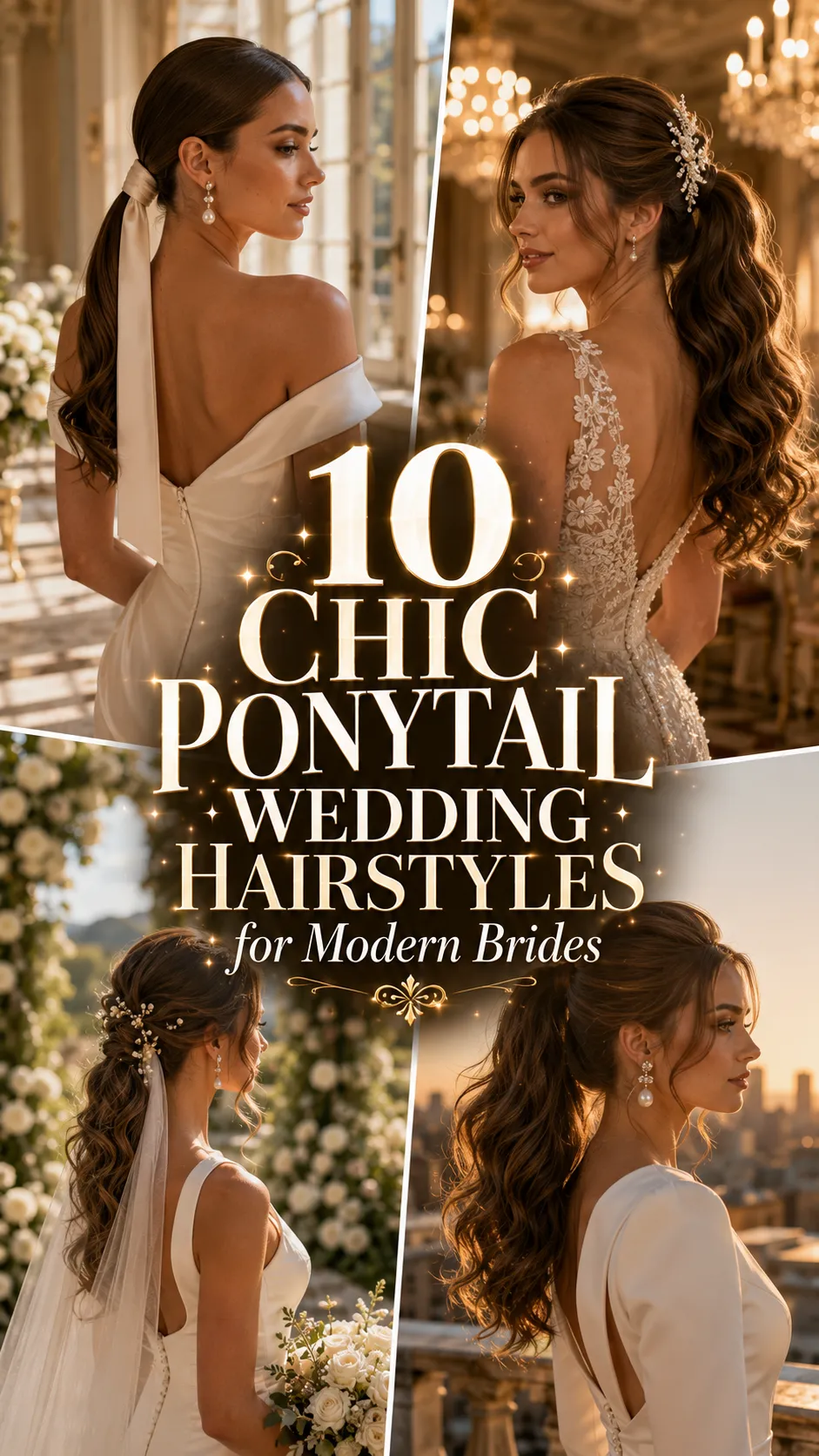 Chic Ponytail Wedding Hairstyles for Modern Brides